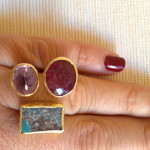 anello turchese ametista rubino